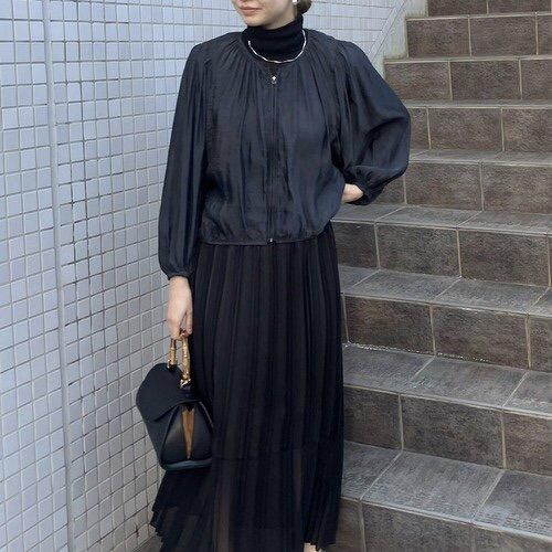 極美品】ADORE ボンディングドルマンジャケット ブラック 38