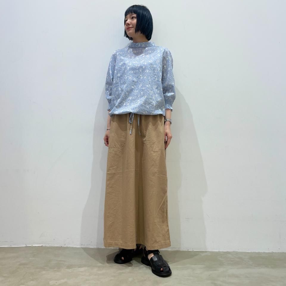 sosotto✕LIBERTY　折り返し衿ブラウス　七分袖　ヨット　マリン sosotto✕LIBERTY 折り返し衿ブラウス 七分袖 ヨット マリン