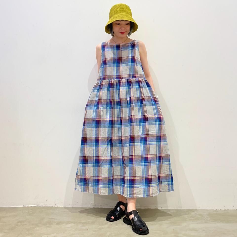 チェック柄ワンピース 2WAYティアード 半袖ミモレ 韓国系 S4674 チェック柄ワンピース 2WAYティアード 半袖ミモレ 韓国系 S4674