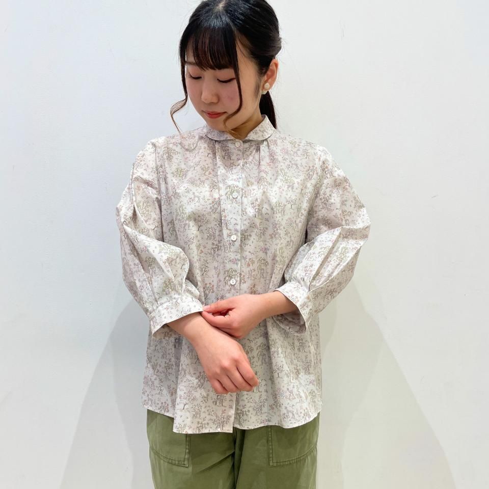 HERCLOSET】ウエストギャザーシャツワンピース（シャツ