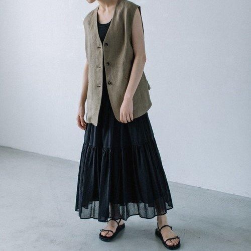 Liyoca - コットンシフォンティアードスカート（M2604） - Sheth