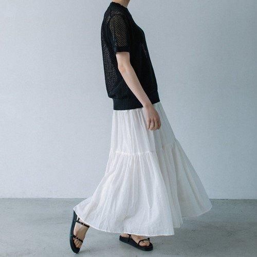 Liyoca - コットンシフォンティアードスカート（M2604） - Sheth