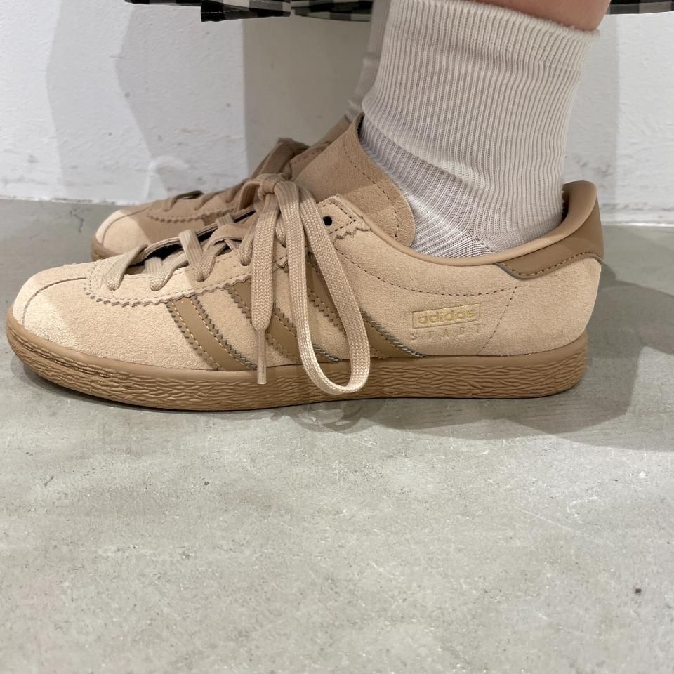 【美品　箱付き】adidas stadt ベージュ スニーカー　24cm adidas Originals STADT アディダス シュタット メンズ