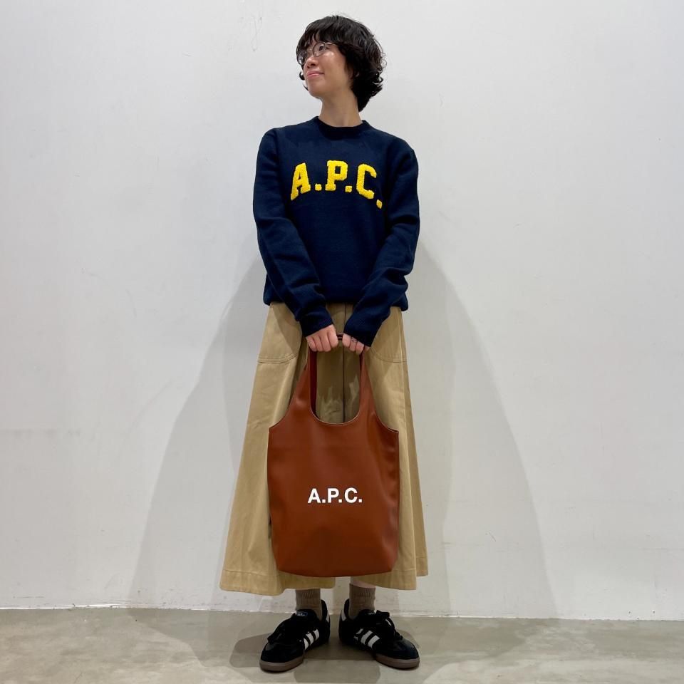 A.P.C. DENIM SMALL NINON SHOPPING BAG A.P.C. DENIM SMALL NINON SHOPPING BAG