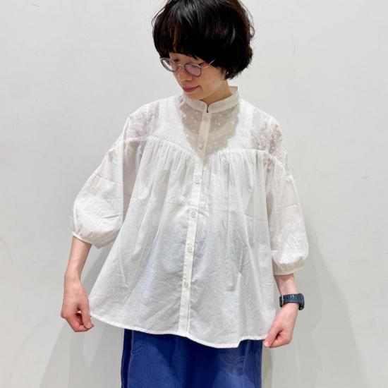 SARAHWEAR - Lily Lawn Embroidery Gathered BlouseC52967