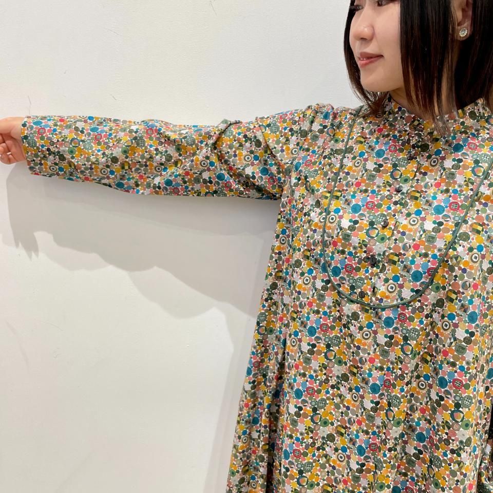 J.sloane - マオカラー切替ワンピース 【リバティコレクション