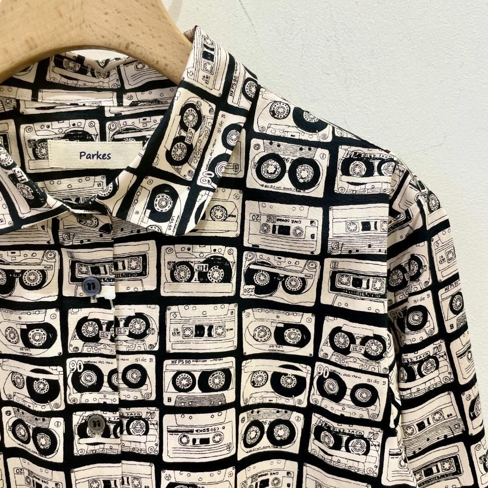 NEMETH 変形ロープ柄シャツジャケット 短丈 総柄 ホワイト NEMETH ロープ柄変形シャツジャケット 短丈 縄 203D ネメス