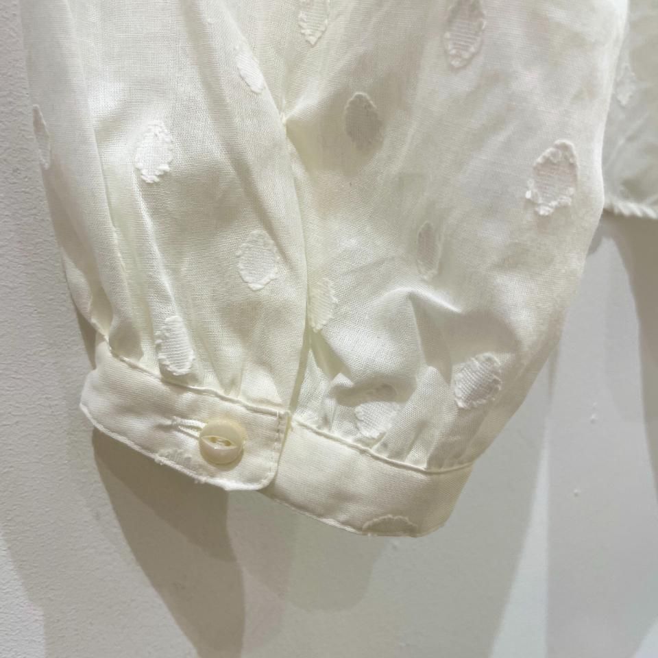 トップス sele!! yori dot side gathered blouse yori dot side gathered blouse