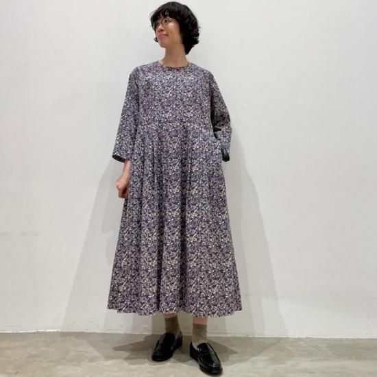 SARAHWEAR - Violinist DressCotton Linen Flower PrintC71252