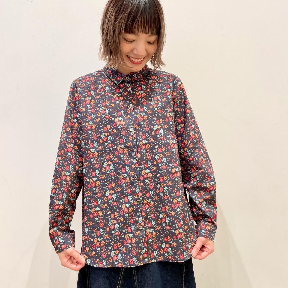 Parkes - チビ襟肩ヨーク切替シャツ 【リバティコレクション