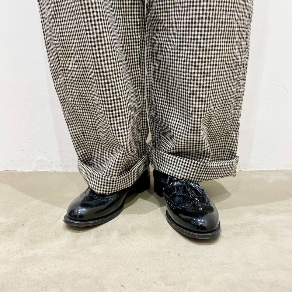 NARU - 綿麻チェック ノッポパンツ（654840） - Sheth Online