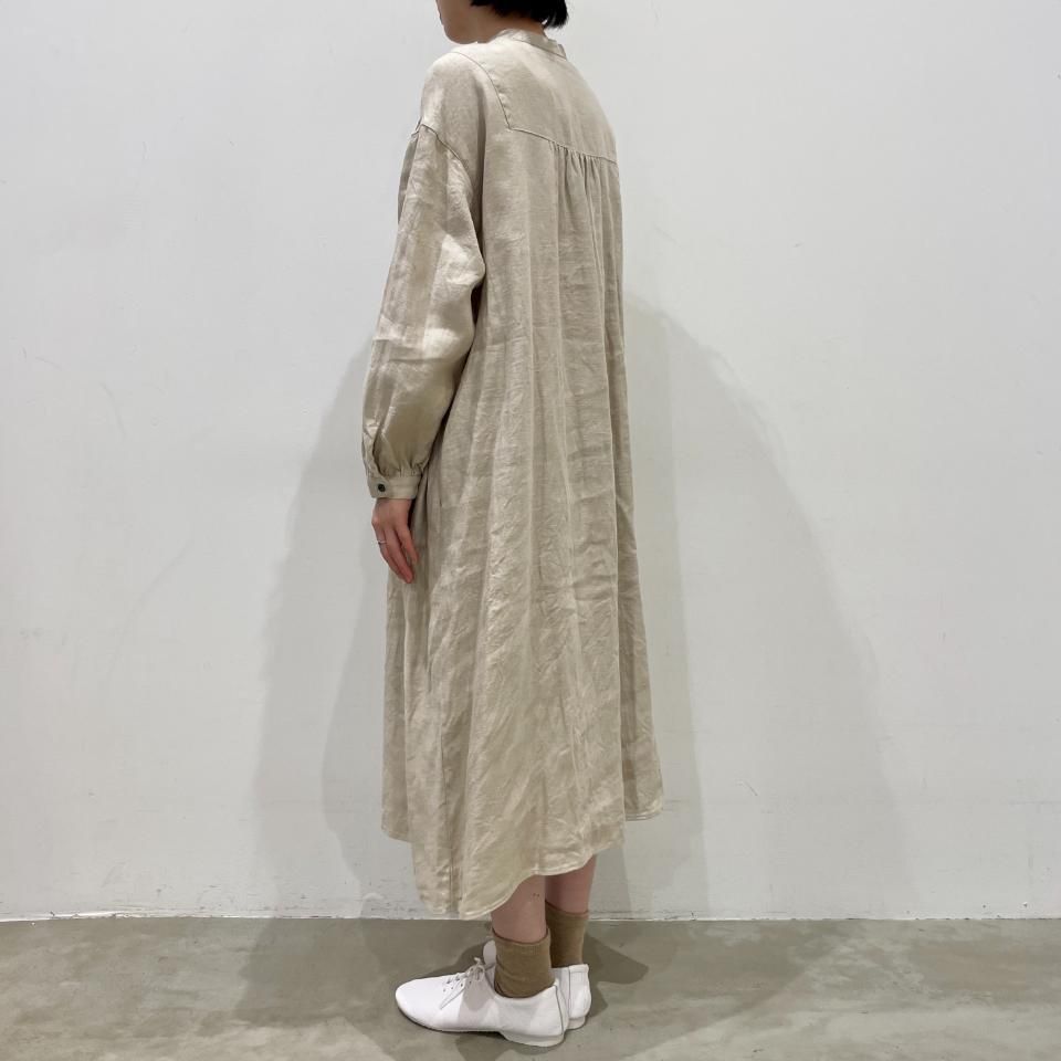 ina - 脇ギャザー 前開きワンピース（243107） - Sheth Online