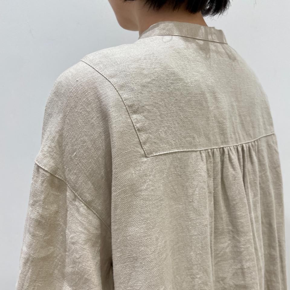 ina - 脇ギャザー 前開きワンピース(243107) - Sheth Online ina - 脇ギャザー 前開きワンピース(243107) - Sheth Online