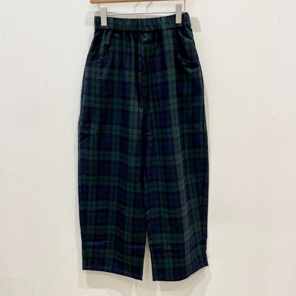 NARU - ウールリサイクルクロスチェック ノッポパンツ（656936