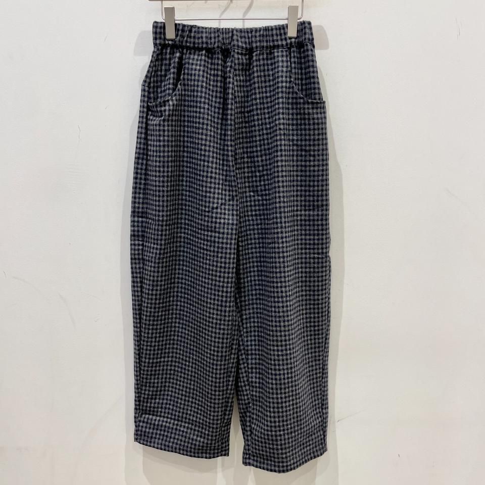 NARU - ウールリサイクルクロスチェック ノッポパンツ（656936