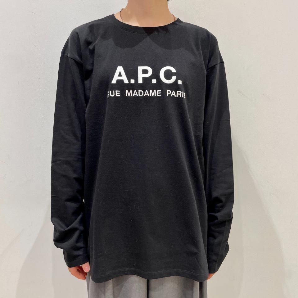 A.P.C（アーペーセー ）Rue Madame 長袖 ロングTシャツ　ブラック 楽天市場】【正規取扱店】A.P.C.(アーペーセー) Rue Madame 長袖