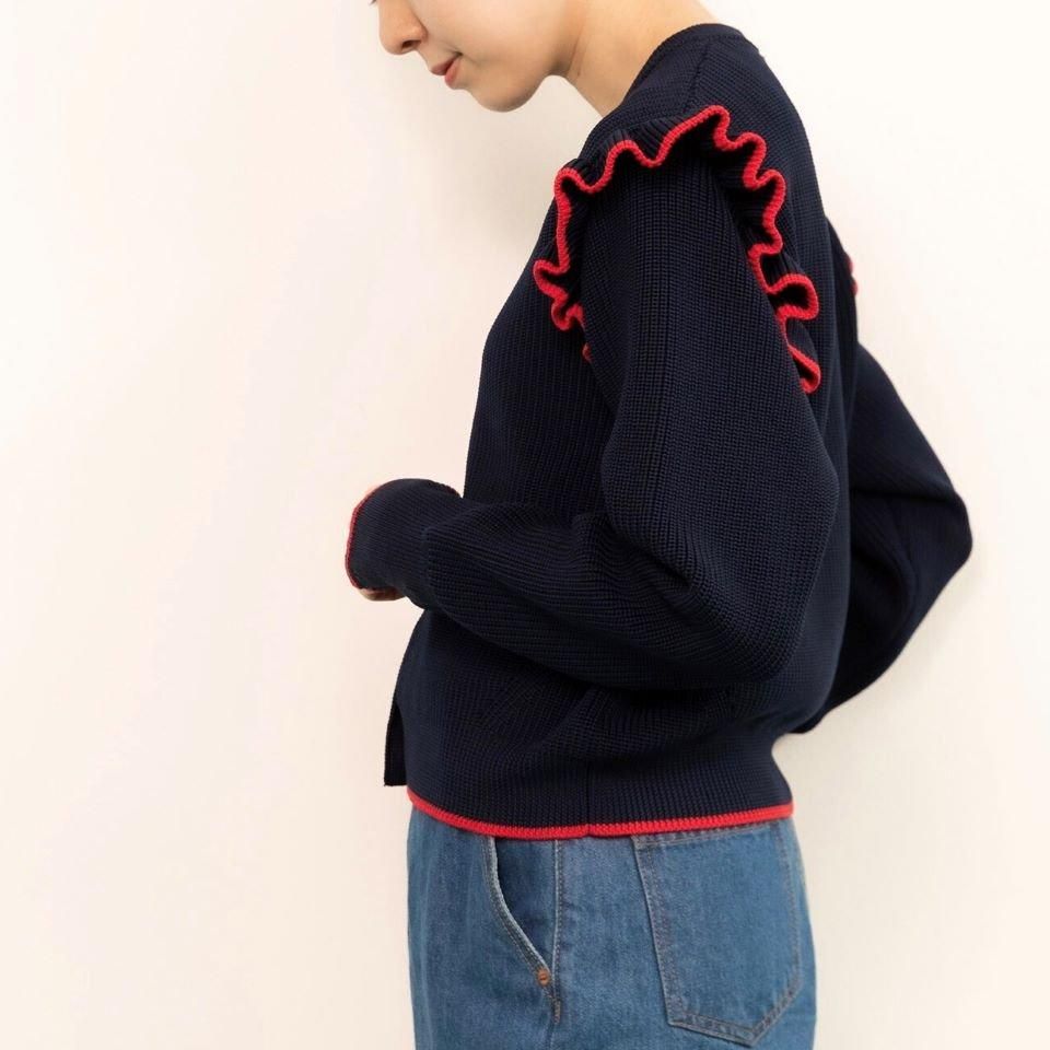 CHILD WOMAN - ＜Dot and Stripes＞AMOSSAあぜ バイカラー袖