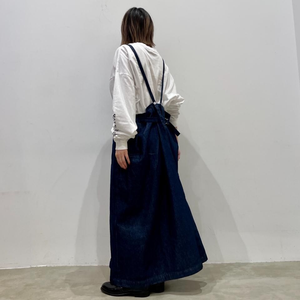 FURALI - デニム エプロンスカート（23SK001B) - Sheth Online
