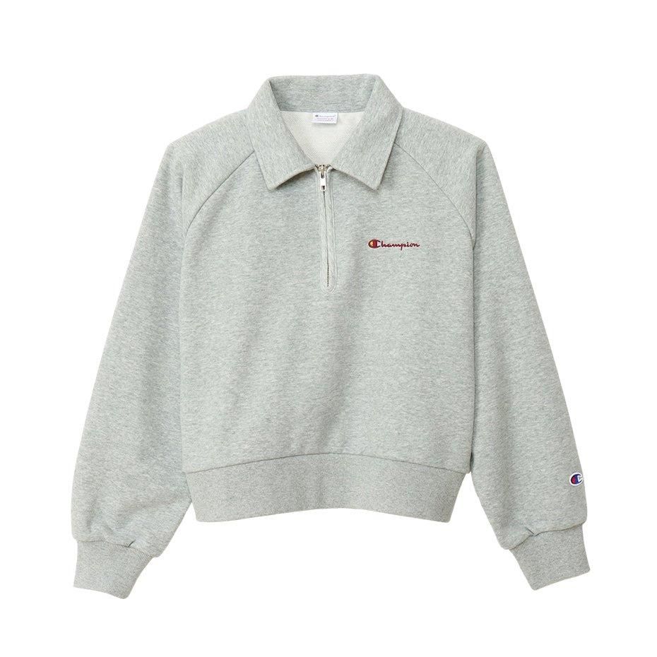 Champion - ウィメンズ ハーフジップスウェットシャツ (CW-A009