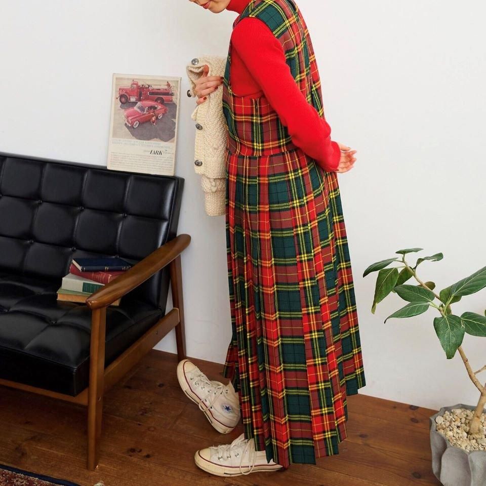 KANEKO ISAO チェックプリーツワンピース KANEKO ISAO チェックプリーツワンピース KANEKO ISAO WONDERFUL