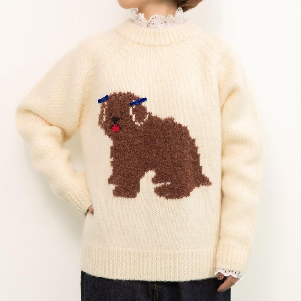 CHILD WOMAN - もふもふDOGインターシャ クルーネックプル CHILD WOMAN - もふもふDOGインターシャ クルーネックプル
