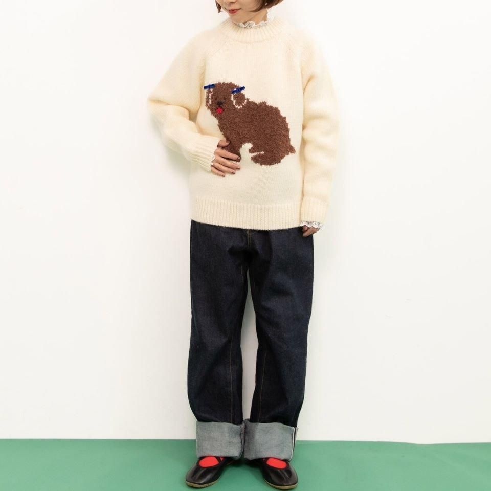 CHILD WOMAN - もふもふDOGインターシャ クルーネックプル CHILD WOMAN - もふもふDOGインターシャ クルーネックプル