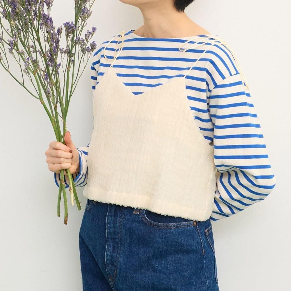 CHILD WOMAN - <Dot and Stripes>チュール風 接結ニットキャミ CHILD WOMAN - <Dot and Stripes>チュール風 接結ニットキャミ