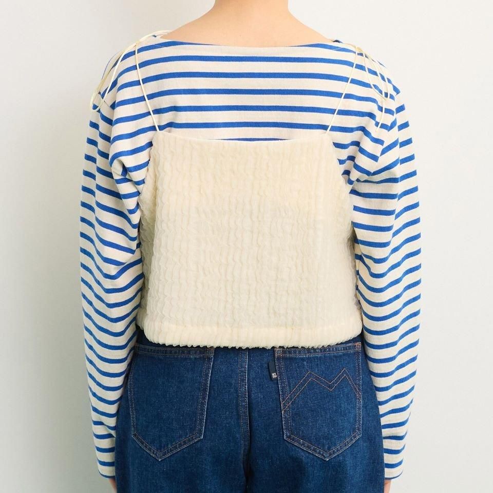 CHILD WOMAN - <Dot and Stripes>チュール風 接結ニットキャミ CHILD WOMAN - <Dot and Stripes>チュール風 接結ニットキャミ