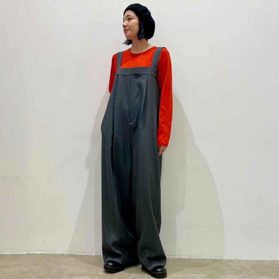 aqua fits - ウールトロ風 サロペットパンツ（JWAAD0260B-01） - Sheth