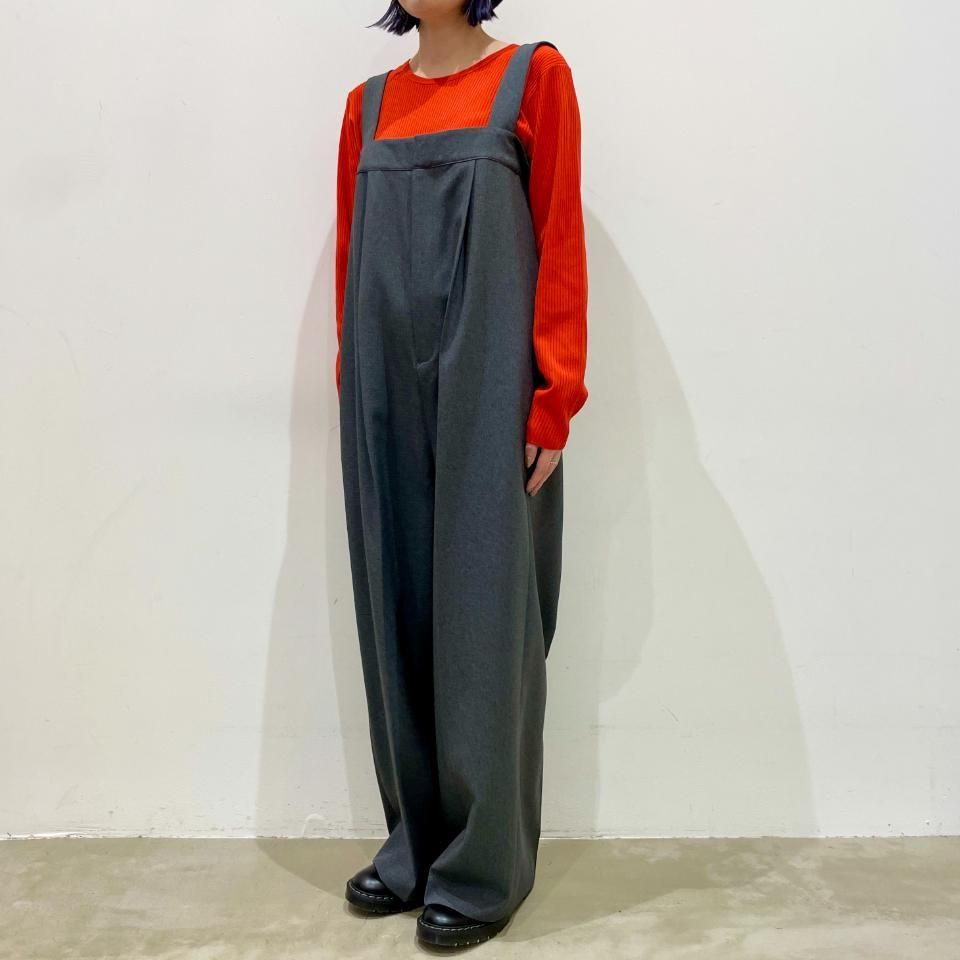 aqua fits - ウールトロ風 サロペットパンツ（JWAAD0260B-01） - Sheth