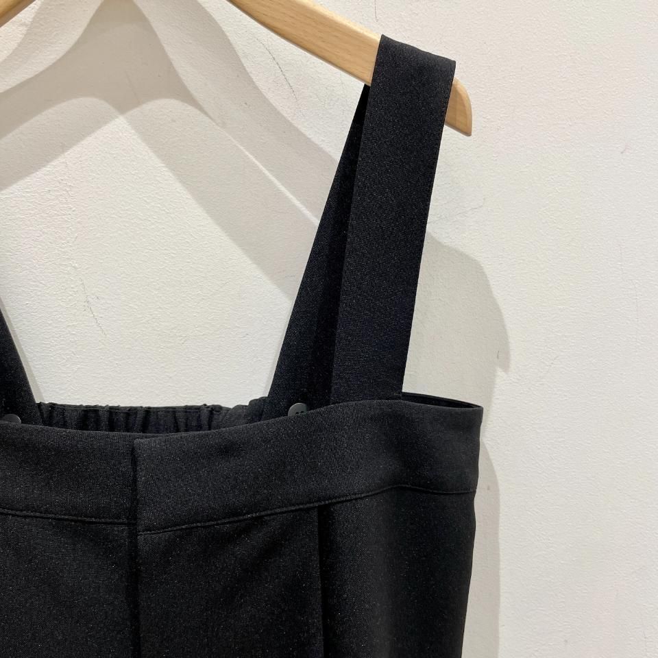 美品✨FRAPBOIS フラボア ワイド サロペット シリンダーパンツ aqua fits - ウールトロ風 サロペットパンツ（JWAAD0260B-01