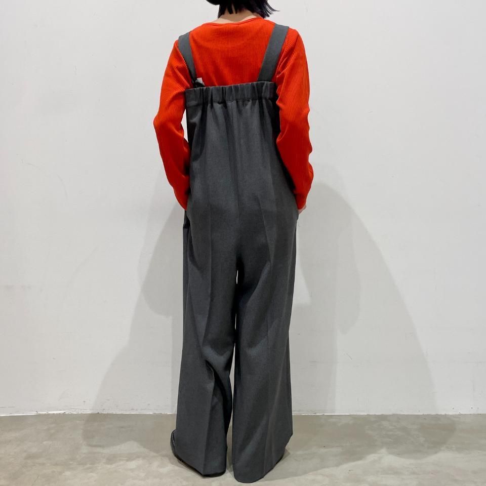 aqua fits - ウールトロ風 サロペットパンツ（JWAAD0260B-01） - Sheth