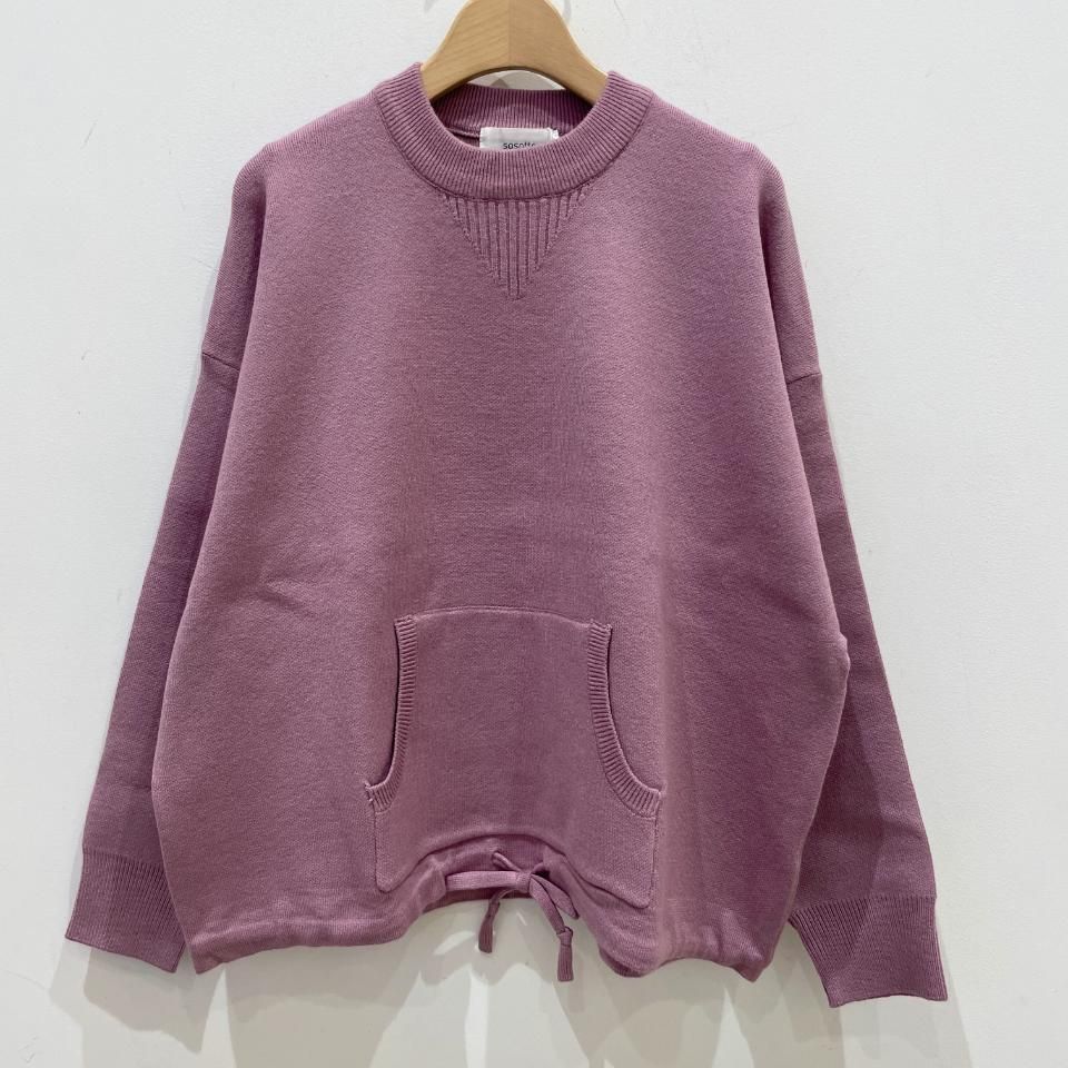 sosotto - スウェットニット/裾ドロストクルーネックプル