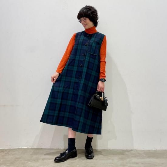 SARAHWEAR - BeckyWorsted Tartan Sleeveless DressC4264