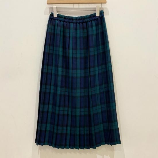 SARAHWEAR - HannaWorsted Tartan Pleats SkirtC21652