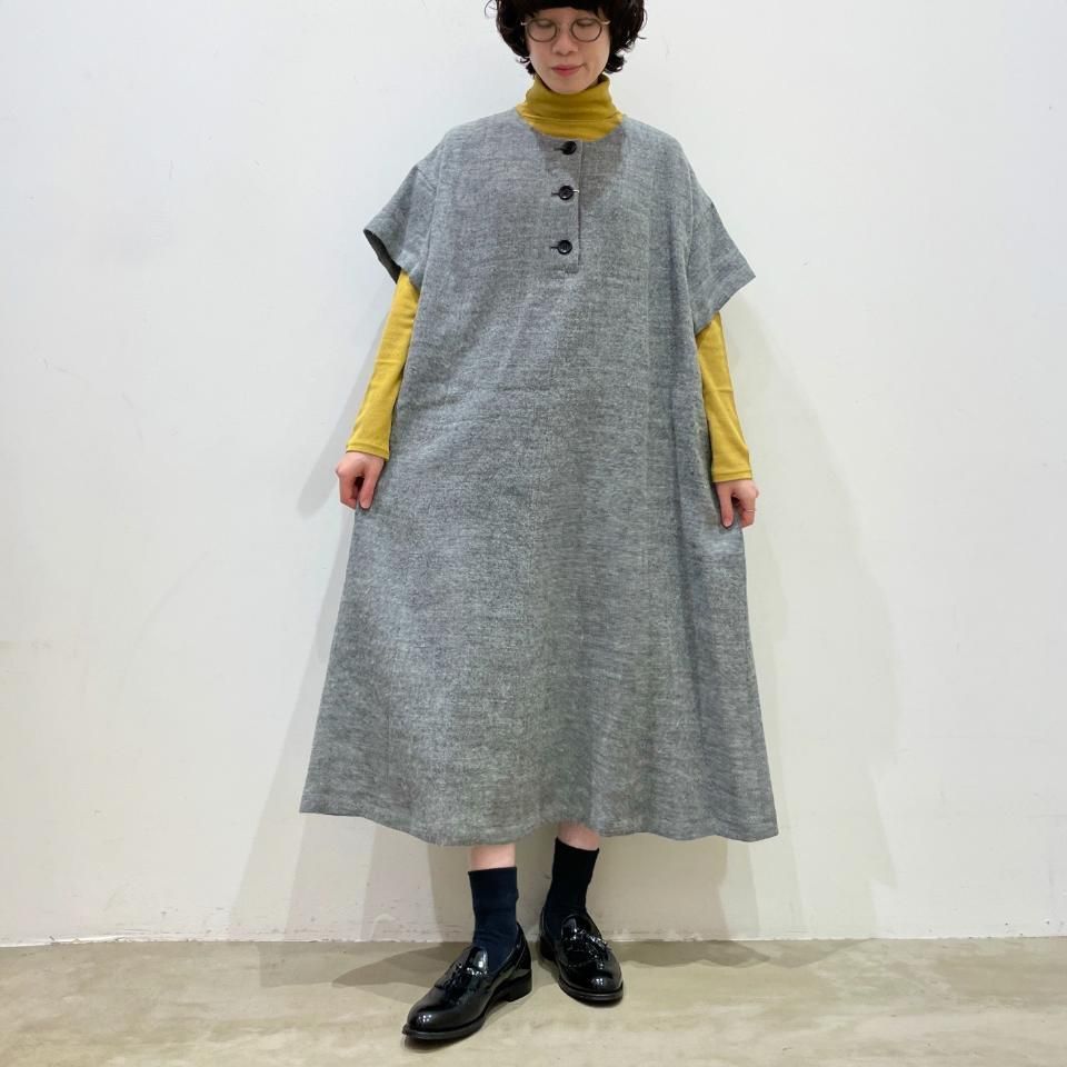 SARAHWEAR - Linen Wool Twill Dress（C4261） - Sheth Online