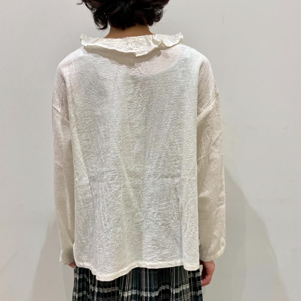 ina - 襟フリルブラウス（244144） - Sheth Online Store - シス