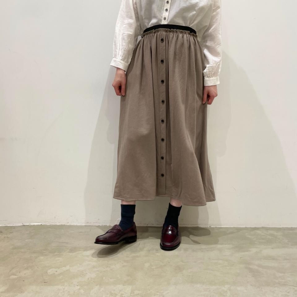 ina - 前ボタン付き ウエストゴムスカート（244105） - Sheth