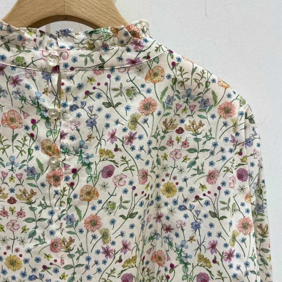 ブラウス J.Sloane リバティ スタンドフリルプルオーバーブラウス Australian Daisy Mサイズ ジェイスローアン セール SALE J.Sloane リバティ スタンドフリルプルオーバーブラウス