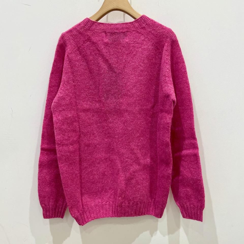 【新品】 PING ピン 総柄 星 ウール混 ニット ジャケット レッド L Harley of Scotland - シェットランドウール プルオーバー（IW2431014