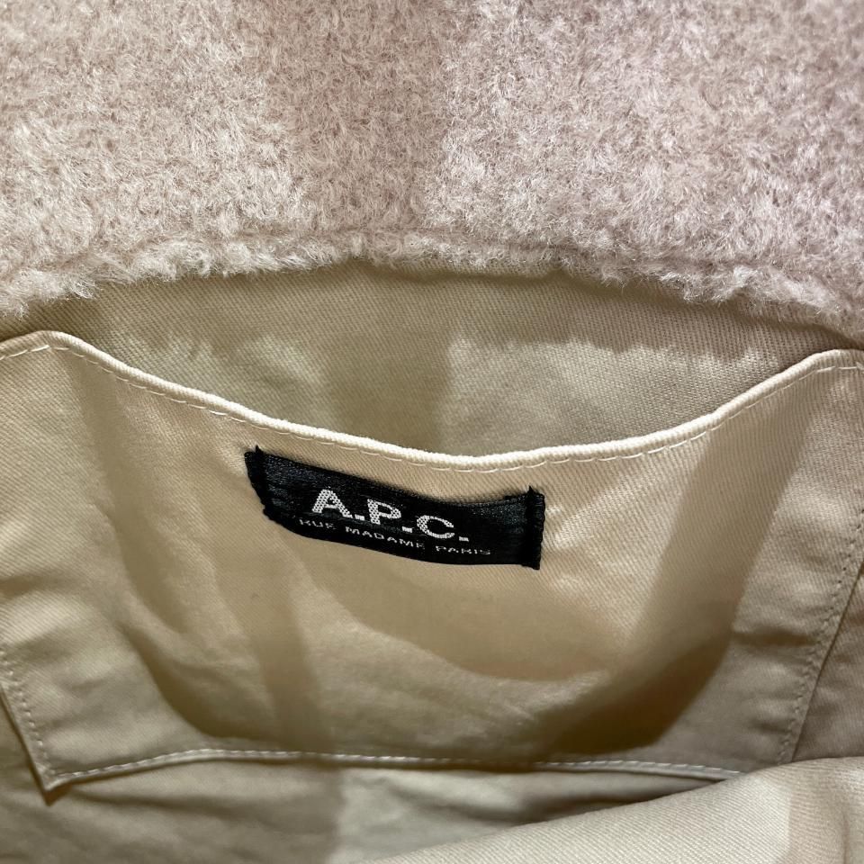 A.P.C. ボアトートバッグ クリーム色 A.P.C. - NINON スモールトートバッグ ボア（23246102189