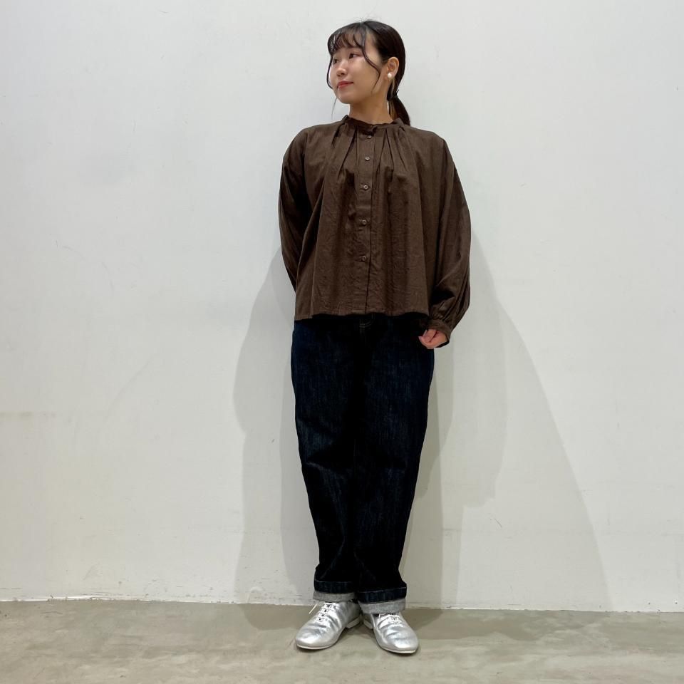 SALE セール/イナ ina タックブラウス 244139 レディース 日本製 シャツ 長袖 起毛 ギャザー /返品・交換不可 楽天市場】[SALE セール] イナ ina タックブラウス 244139