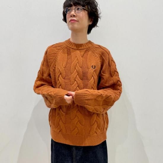 FRED PERRY - Cable Knit Mock Neck Jumper (K4118) 谷