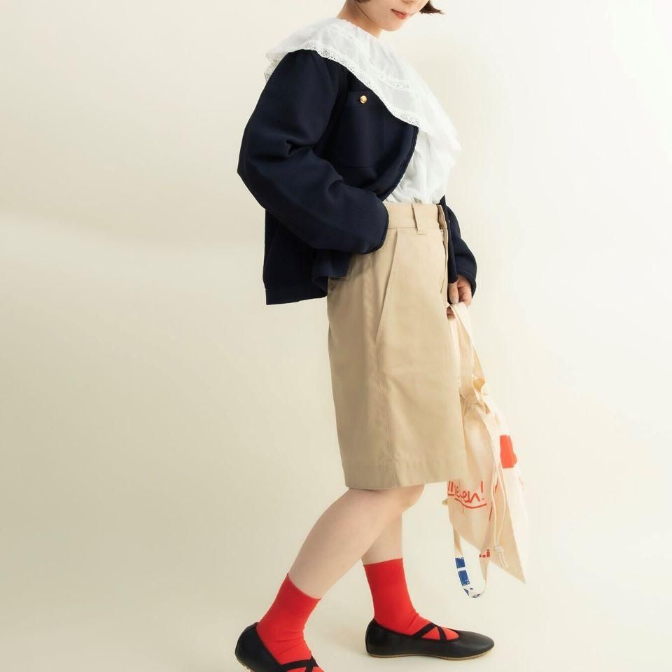 CHILD WOMAN - かのこ編み 金ボタンパフスリーブ カーディガン