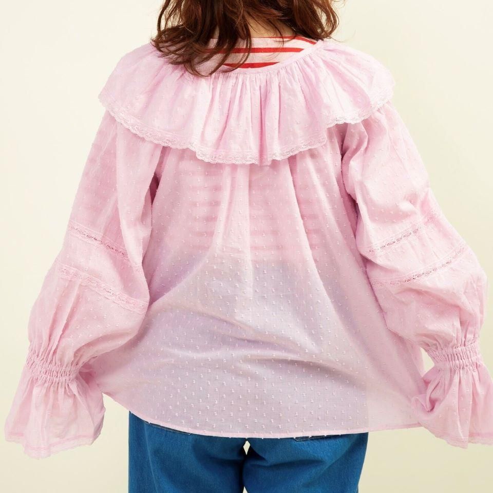 CHILD WOMAN - ＜Dot and Stripes＞スノウカットドビー ギャザー