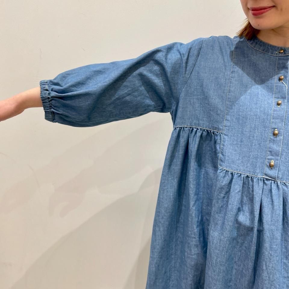 再販】ヨークネックバックギャザーワンピース – LOHEN