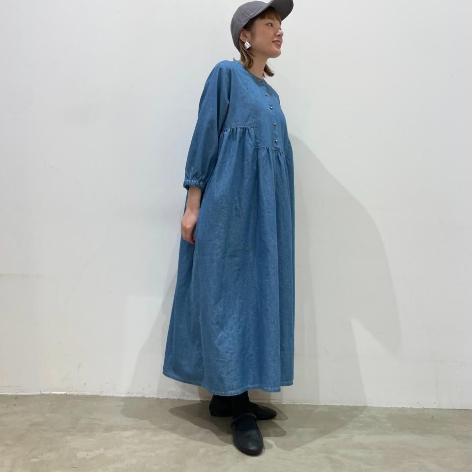 再販】ヨークネックバックギャザーワンピース – LOHEN