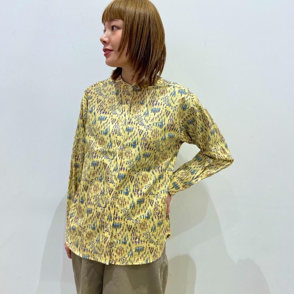 新品JUN&ROPE レオパード柄ジャガード 裾ドロストシャツL 2025 LEOPARD TULLE HIGH NECK PULLOVER(S Yellow): Vintage 1.1｜THE