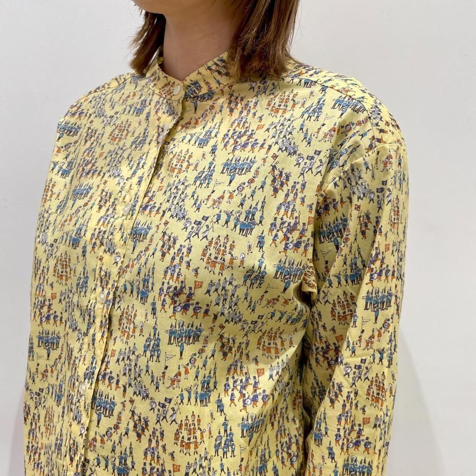 新品JUN&ROPE レオパード柄ジャガード 裾ドロストシャツL 2025 LEOPARD TULLE HIGH NECK PULLOVER(S Yellow): Vintage 1.1｜THE