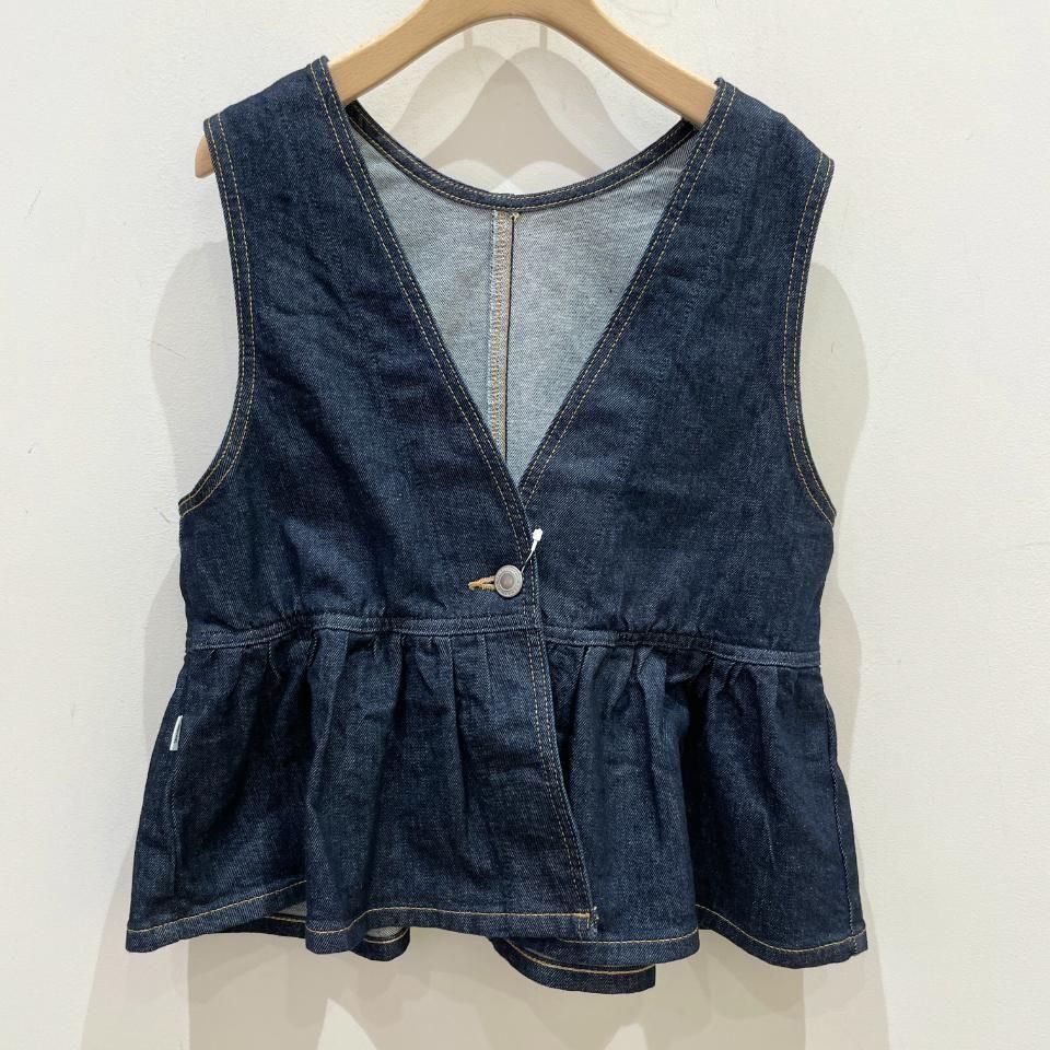SOMETHING ペプラム　デニムビスチェ　トップス　ブルー SOMETHING/別注 PEPLUM 2WAY BISCHE｜Daytona Park(FREAK'S